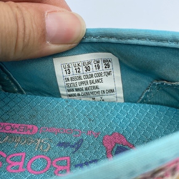 Skechers Girls Slip-on Pureflex 3-Wavy Dreamer Sneaker Size Turquoise Pink 13 - Picture 4 of 8